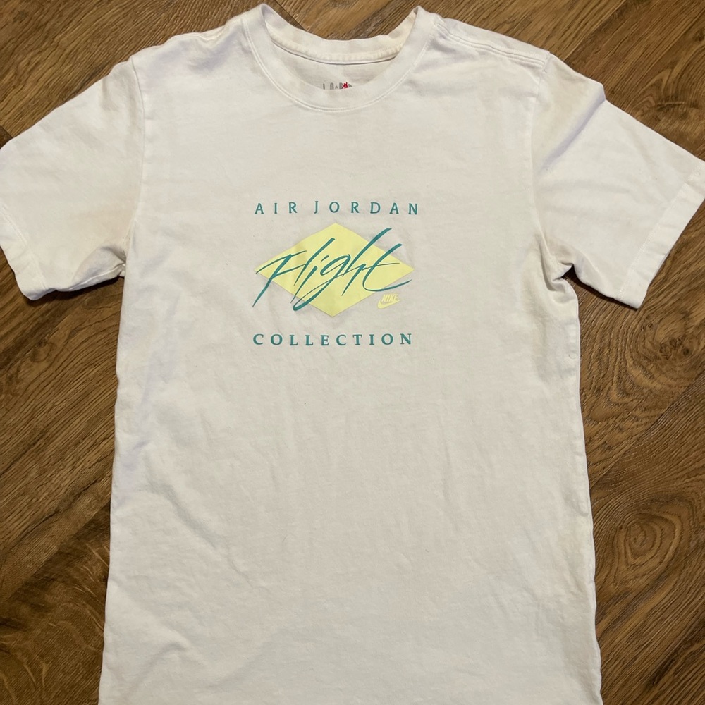 NIKE Air Jordan Mens Flight Essentials Collection Logo T-Shirt White Size S